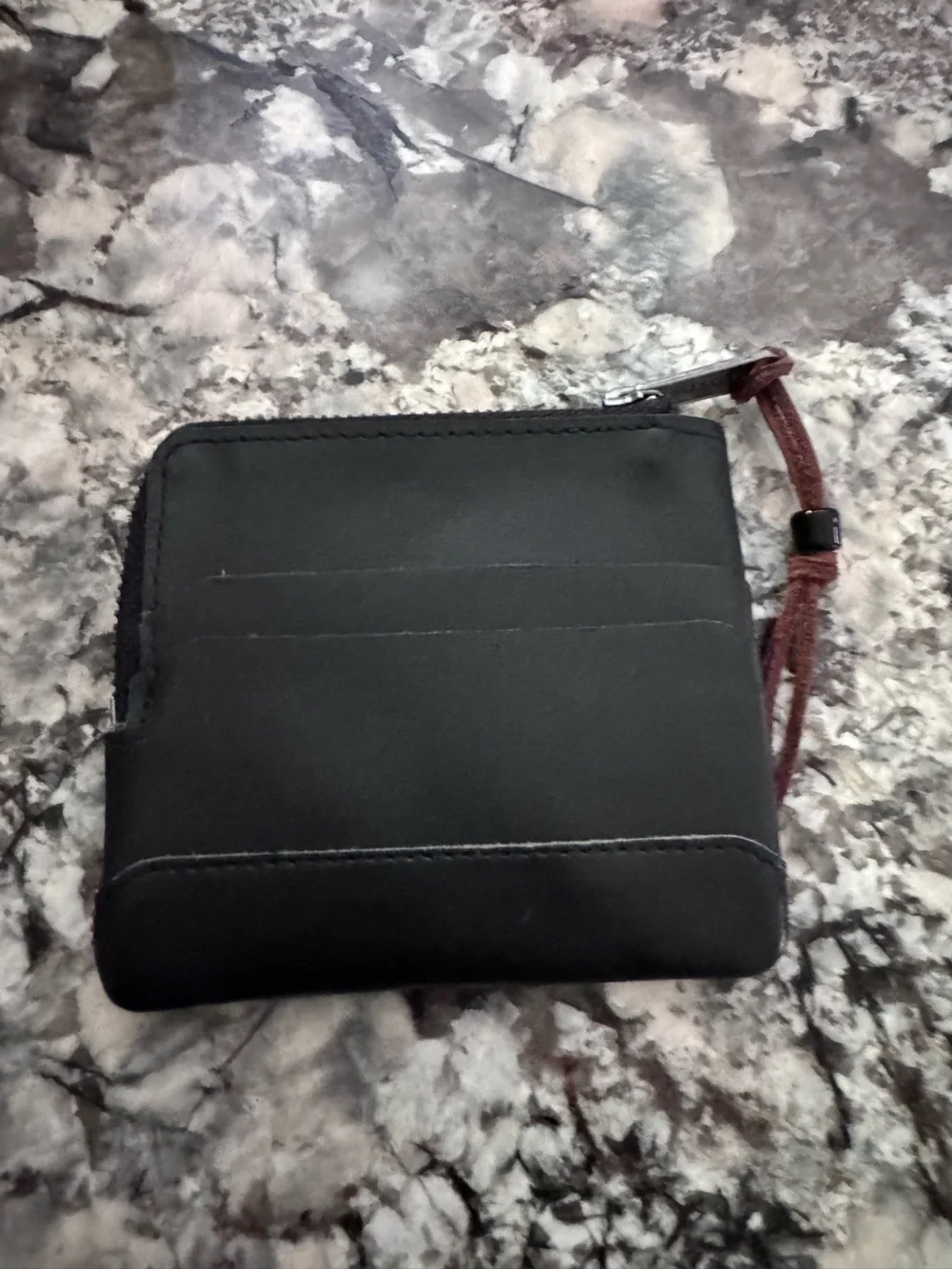 Herschel Supply Company Black Wallet with Brown Pull Tab